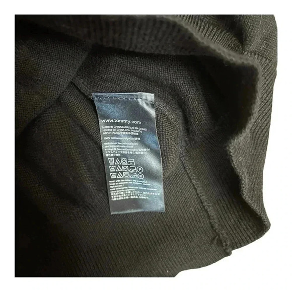 Tommy Hilfiger Cotton Crewneck Black Gray Preppy Light Sweater Men’s size M - Picture 5 of 10